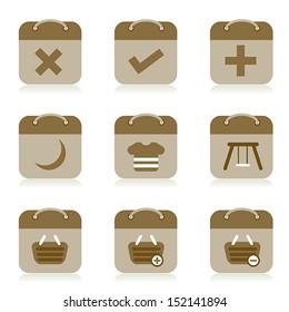 set of bag icon, vector 