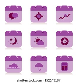 set of bag icon, vector