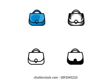 Set bag icon, Vector illustration