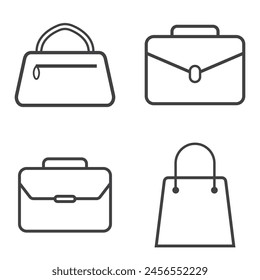 set of bag icon vector illustration