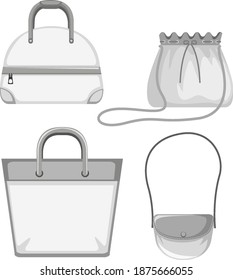 Set Of Bag Mock Up Illustration