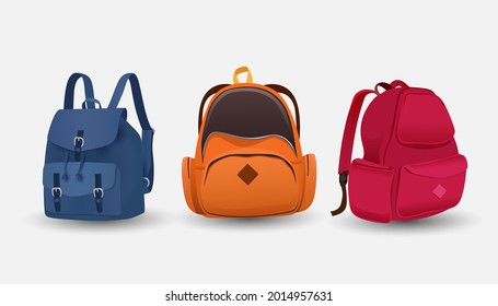 set of bags. various models and colors. ready go to school.