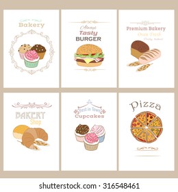 Set of bakery banners. 
