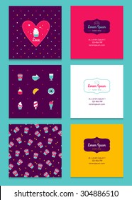 Set of bakery business card