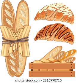 Ilustración de dibujos animados de panadería
