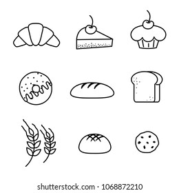 Set of bakery design.