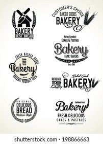 Set of bakery labels