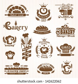 Set of bakery labels, badges and design elements