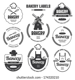 Set of bakery labels and symbols 1