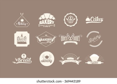 Set of Bakery Logos and Badges, stock vector 