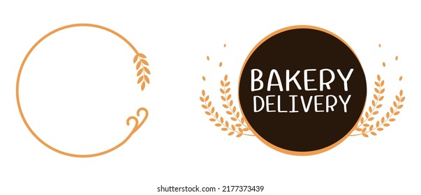 Set of bakery logos isolated on white background vector illustration.