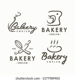 Set of bakery logos, labels, badges and design elements