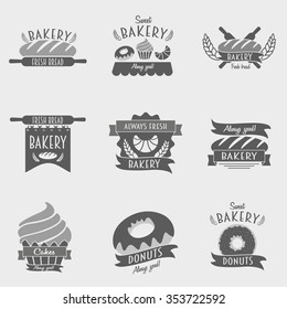 Set of bakery logos, labels, badges and design elements