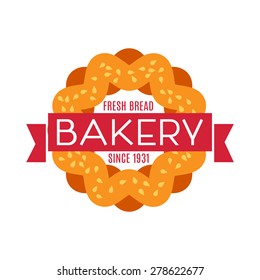 Set of bakery logos, labels and design Elements. Fresh bread, cakes, pies. In vintage style.