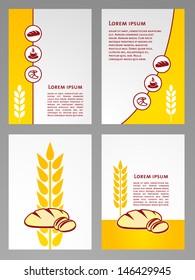 set of bakery templates for use in print or web - illustration