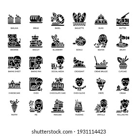 Set of Bakery thin line and pixel perfect icons for any web and app project. 