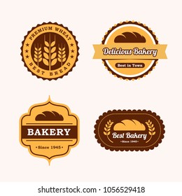 set of bakery vector logo template. bread logo template. emblem logo