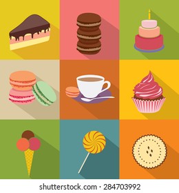 Set baking. flat vector