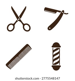 Set of baking icons: oven rolling pin bread and cupcake with silhouette illustration appetite confectionery homemade equipment ingredient carbohydrate delicious bakeware