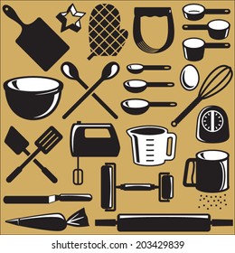 Set of Baking Tool Objects