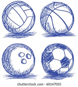 set of ball doodle