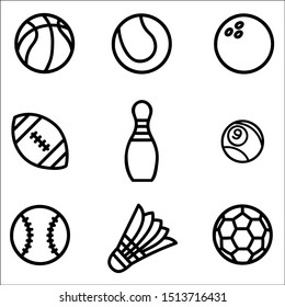 Set Ball Icons White Background Stock Vector (Royalty Free) 1513716431 ...