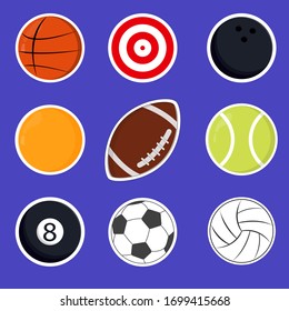 set of ball sport vector , balls vector pack. vector illustration