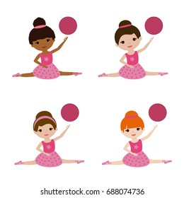 Set ballerinas with ball