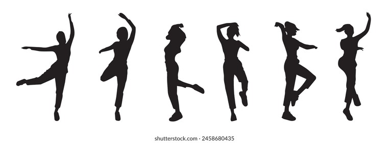 juego de bailarinas. Siluetas de ballet.