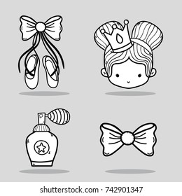 set ballet accesories decoration design