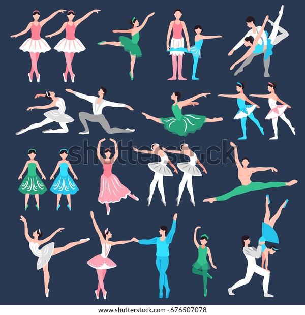 Set Ballet Dancers Stage Costume Teacher Stock Vector Royalty Free Set Ballet Dancers Stage Costume Teacher Stock Vector Royalty Free