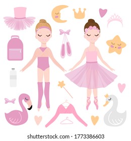 Set ballet with two ballerinas