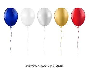 Set of Balloon. Balloons for Party, Birthday, Celebration or Anniversary. Vector Illustration.