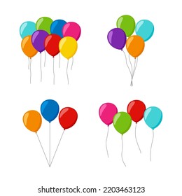 Set of Balloon isolated on white background