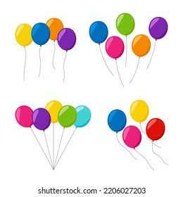 Set of Balloon isolated on white background