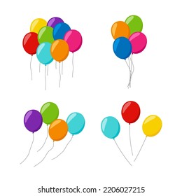 Set of Balloon isolated on white background