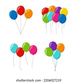 Set of Balloon isolated on white background
