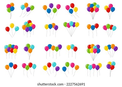 Set of Balloon isolated on white background