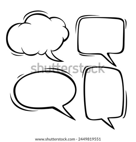 set of balloon text design blank comic element collection