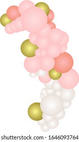 Set of Balloons for Birthday, Anniversary, Celebration Party Decorations. Vector Illustration EPS10