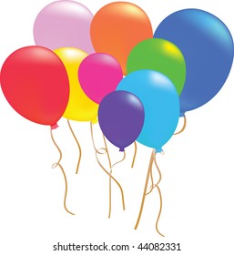 set of balloons in different colour ways