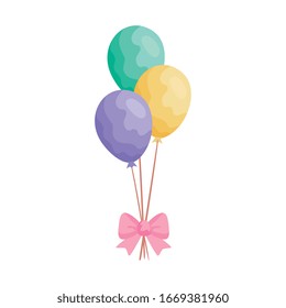 Helium-Dekorationssatz-Vektorillustration-Design