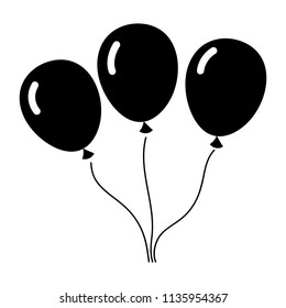 Set balloons icon vector illustration on white background