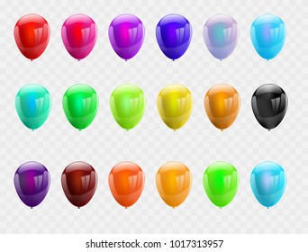 Set balloons isolated. Celebration party banner.