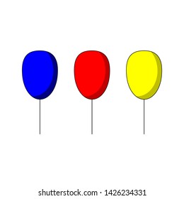 SET of balloons isolated on white background. Vector set. flat style