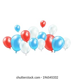 Set of balloons isolated on white background, illustration.