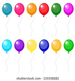 Set of balloons, vector illustration