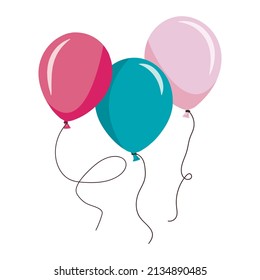 Set of balloons. Vector illustration of eps10. Colorful balloons for celebration.