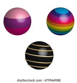 Set of balls in 3D, isolated vector