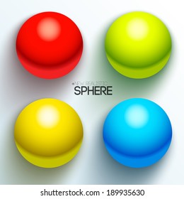 set of balls bright colors. vector illustration 